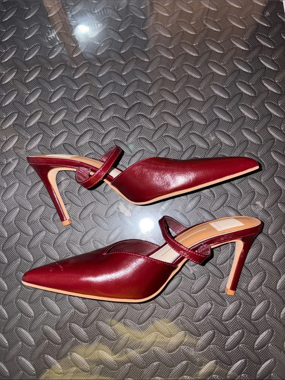 Dolce Vita Burgundy Pointed Slingback Mules
